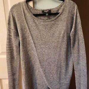 Nine West Women's Size Small‎ Sweater Gray Knit Long Sleeve Shirt